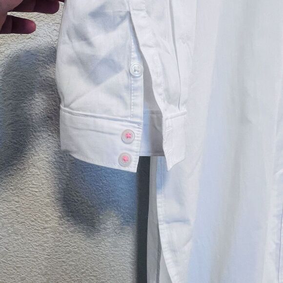 Maeve Anthropologie Maxi Tunic Poplin Button Down Top Cotton Petite Size Medium - Picture 6 of 12